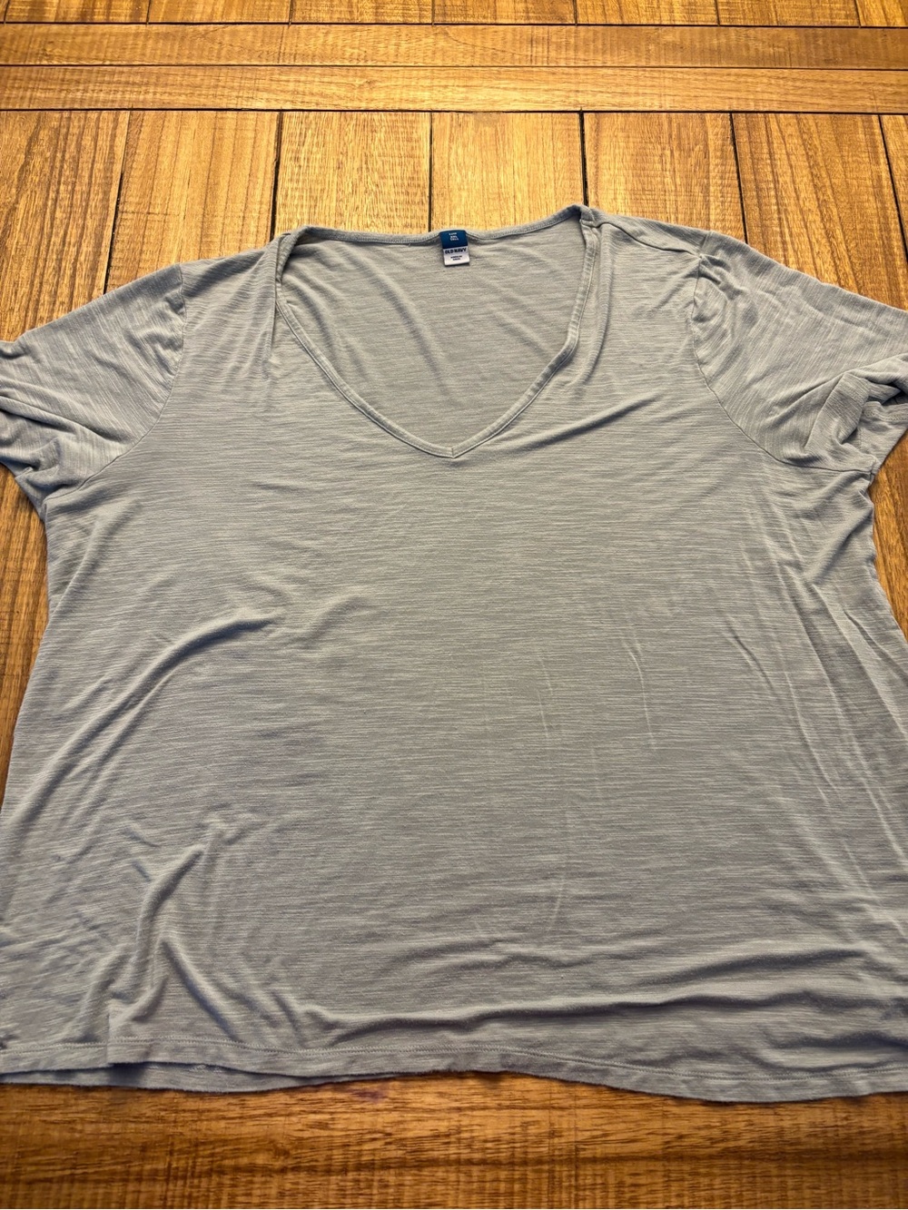 Old Navy Light Gray V-Neck Short Sleeve Tee xxl tall